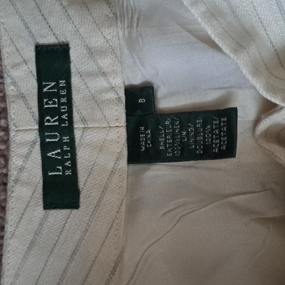Nwt R. Lauren Linen Slacks - Picture 6 of 11